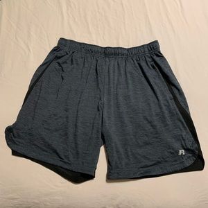 Black and Gray Russell Men’s Shorts